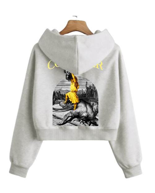 Conquer Cropped Hoodie