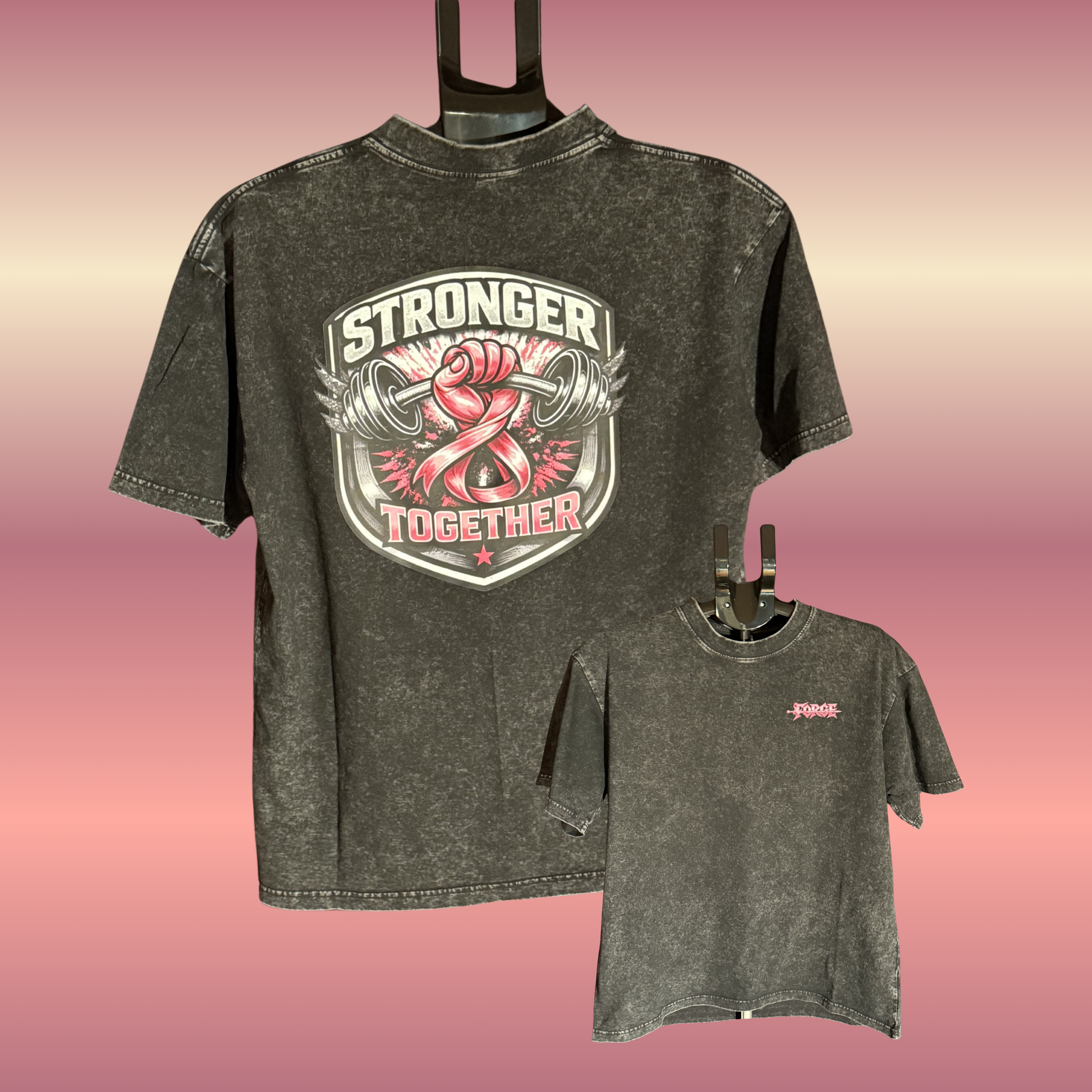 Stronger together Boxy tee - Fighting Breast Cancer