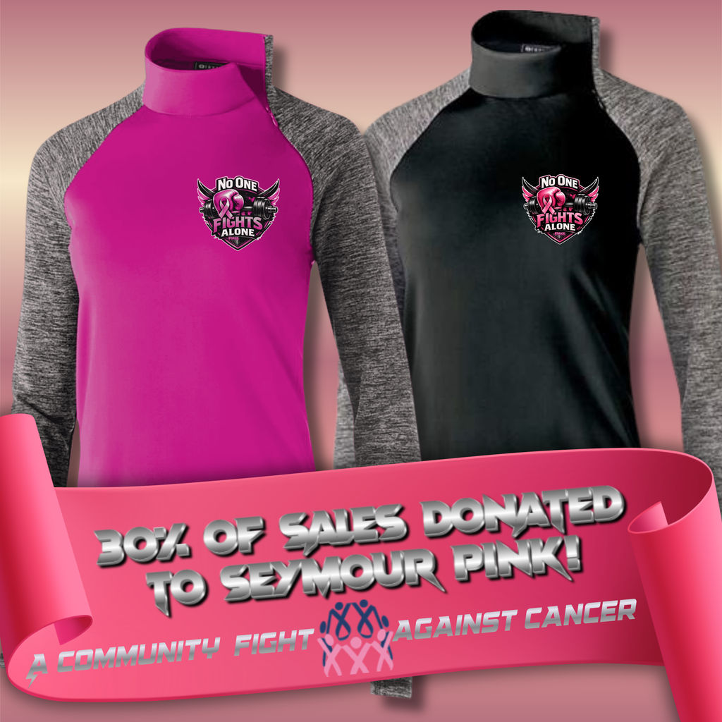 Fighting Breast Cancer Zip Pullover No One Fights Alone