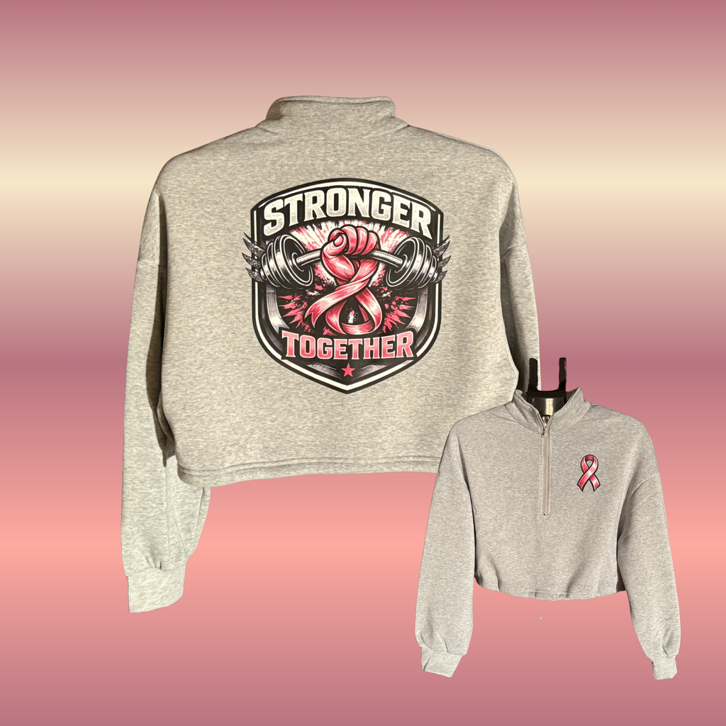 Fighting Breast Cancer Cropped Quarter Zip