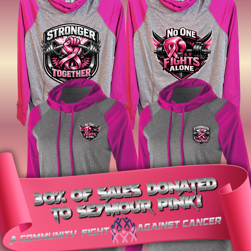 Fighting Breast Cancer Womens Heather Contrasting Hoodie